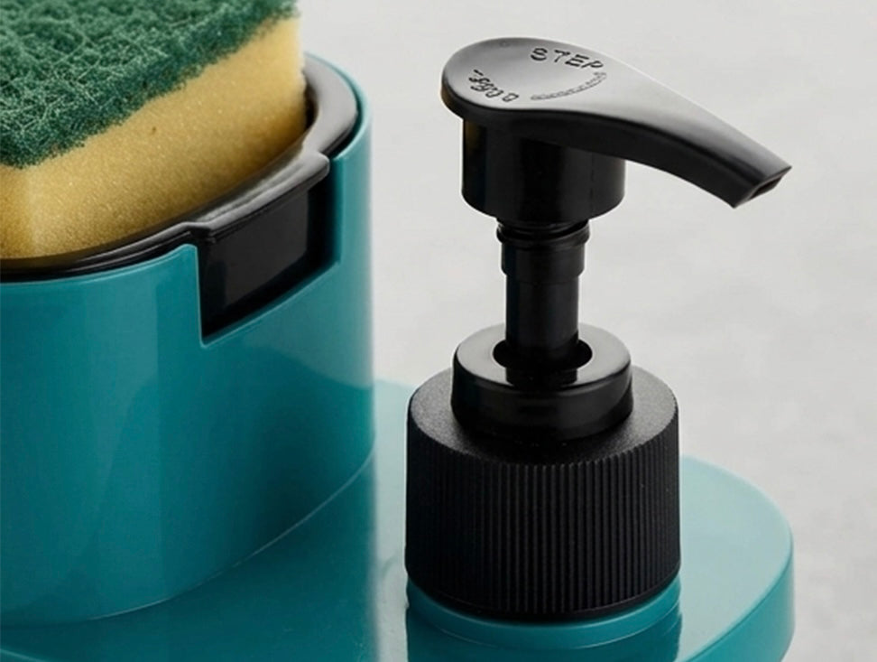Space-Saving Kitchen Sink Organizer with Soap Dispenser Pack Of 1 (MULTICOLOUR)