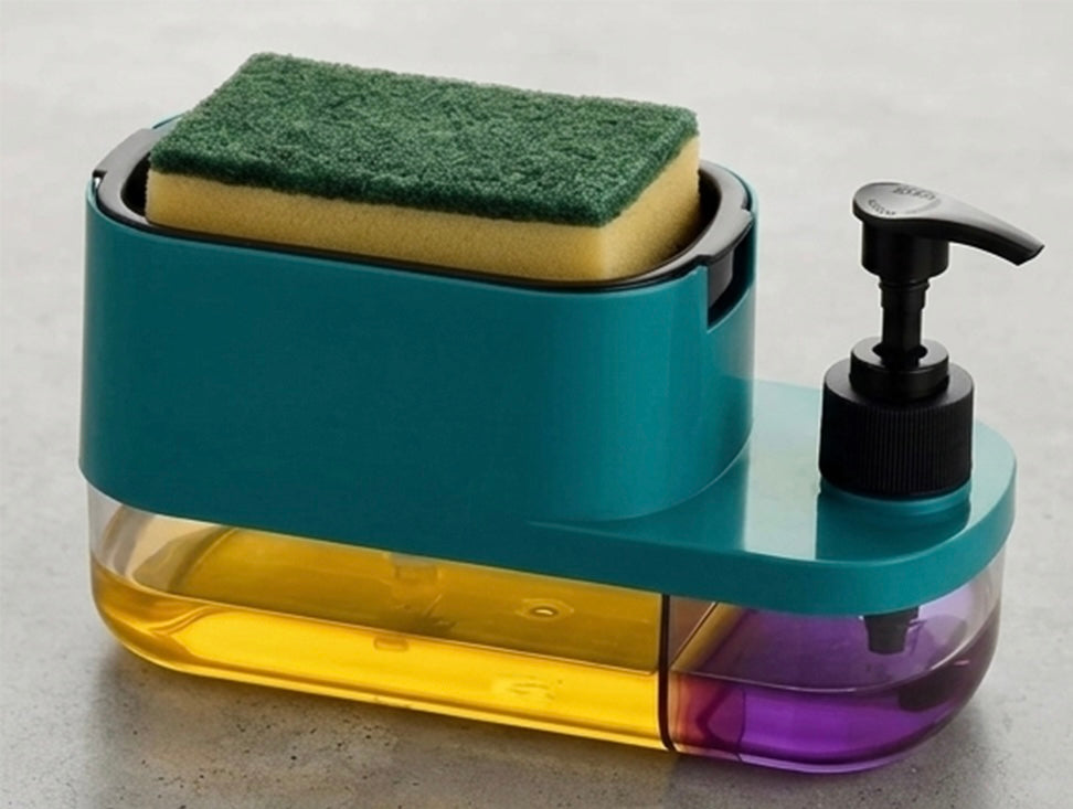 Space-Saving Kitchen Sink Organizer with Soap Dispenser Pack Of 1 (MULTICOLOUR)